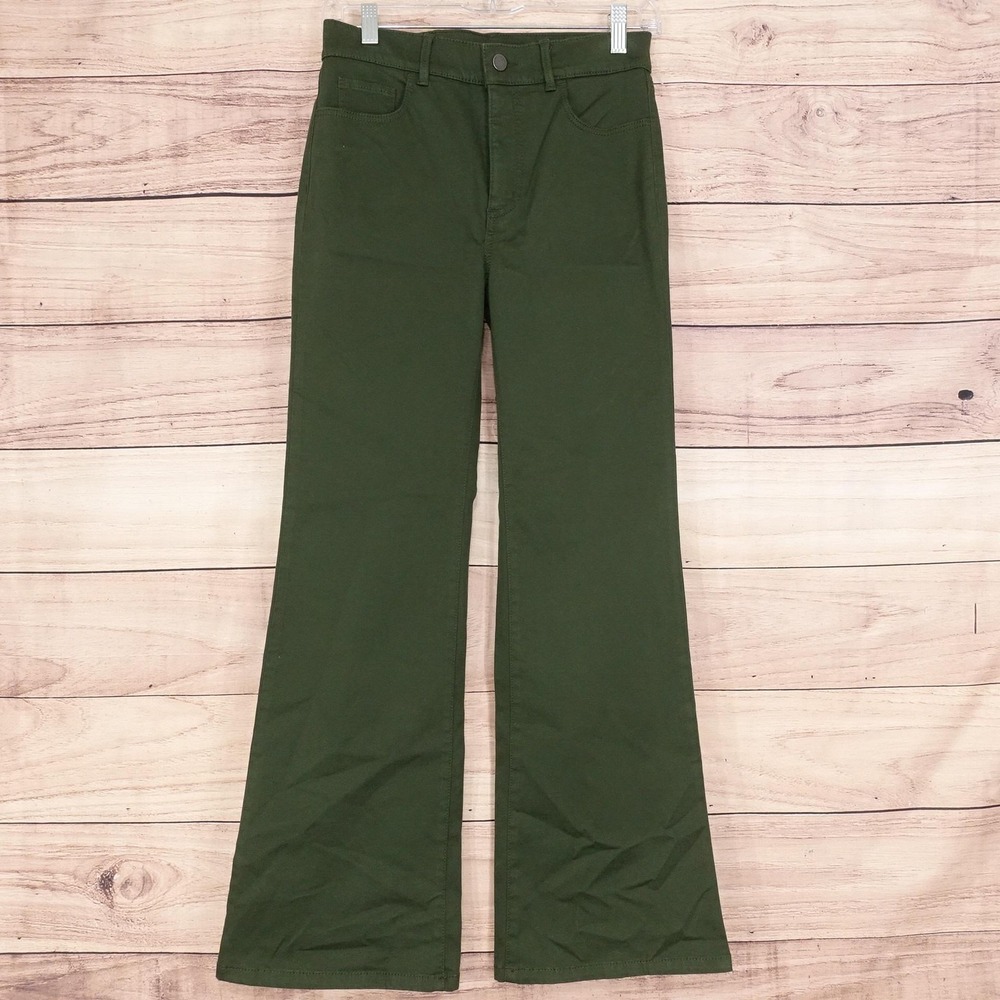 New! Ann Taylor Pants Womens 2P Green Chino Classic Fit Bootcut Flare Twill‎